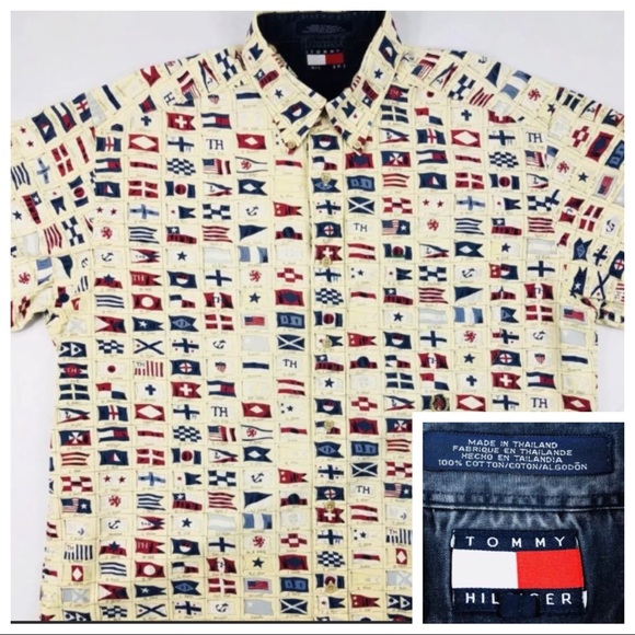tommy hilfiger all over print t shirt